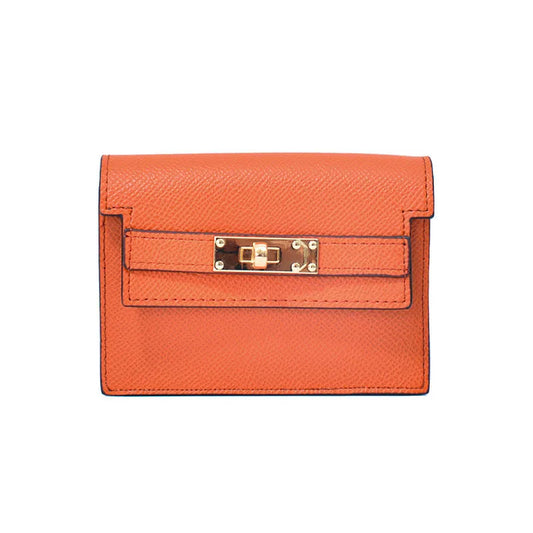 Cartera chica. Color naranja.