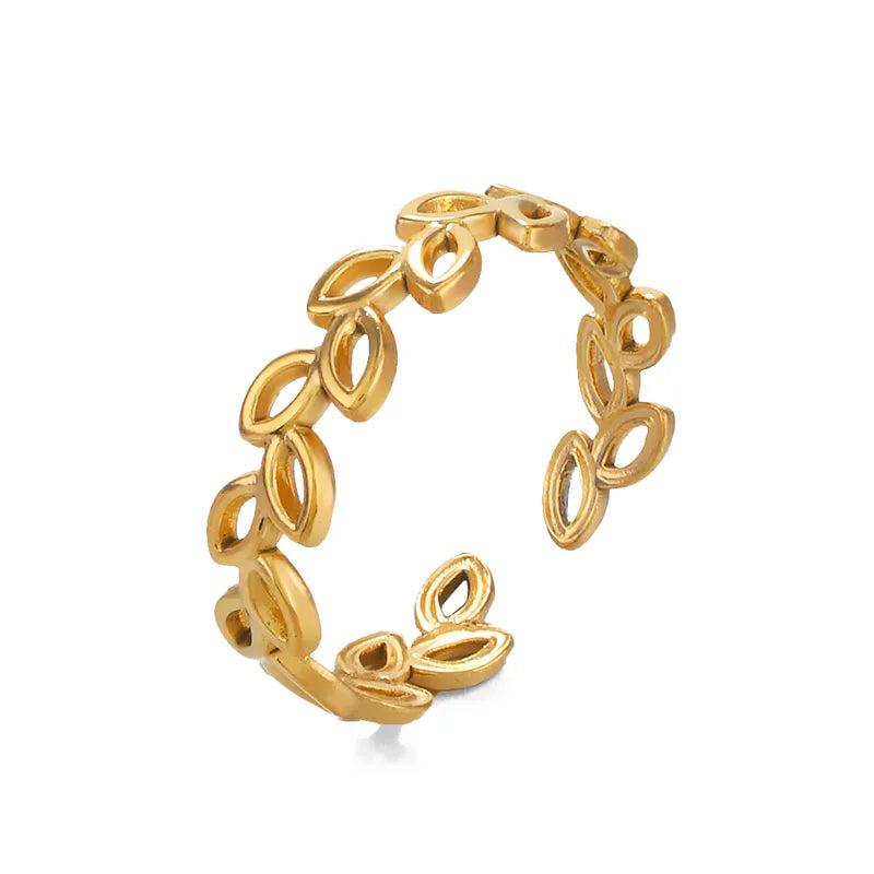 L09 - Anillo ajustable. Color dorado. Acero inoxidable.